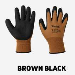 Coated Gloves – Brown Black