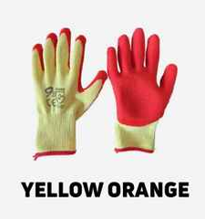 Coated Gloves – Yellow Orange