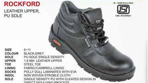 Rockford High Ankle Genuine Leather Upper PU Sole Boots