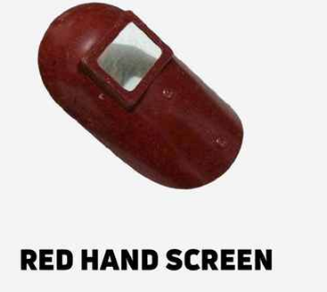 Red Hand-Held Fiberglass Arc Welding Screen Shield