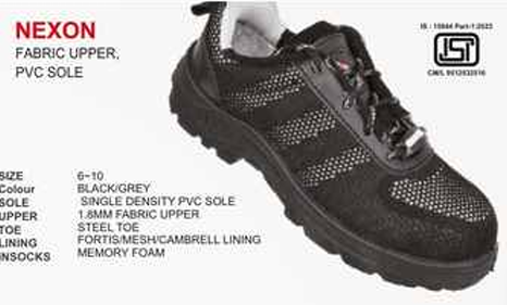 Nexon Breathable Fabric Upper PVC Sole Steel Toe Safety Sneakers