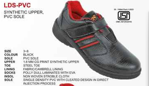 LDS-PVC Synthetic Upper Dual Strap Industrial Safety Shoes