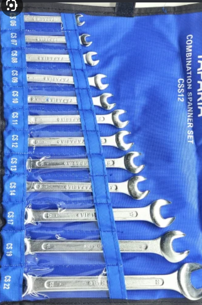 Taparia CSS12 12-Piece Combination Spanner Set (6mm to 22mm) in Roll Pouch