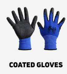 Coated Gloves – Blue Black