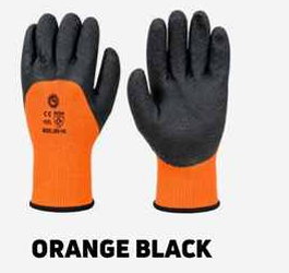 Coated Gloves – Orange Black
