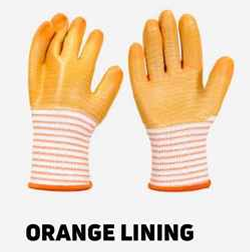 Coated Gloves – Orange Lining