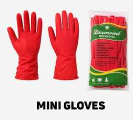Diamond Mini Red Rubber Gloves