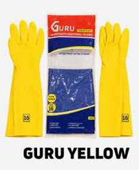 Guru Yellow Industrial Long Gloves 16 Inches