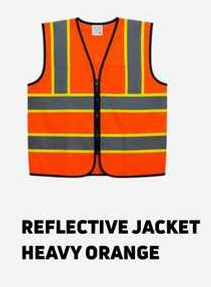 Reflective Safety Jacket Heavy Orange (2-Inch Tape)
