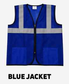 High-Visibility Reflective Blue Safety Jacket