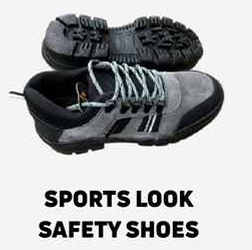 Sports Look Breathable Safety Shoes (Grey / Black)